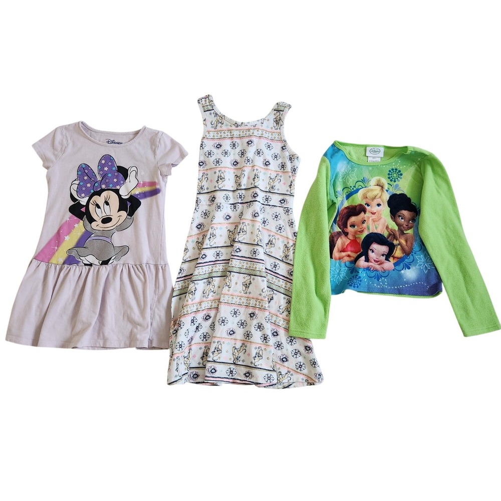 Disney Girls Minnie Mouse Tinkerbell Princess Dresses Tops Bundle Size 8